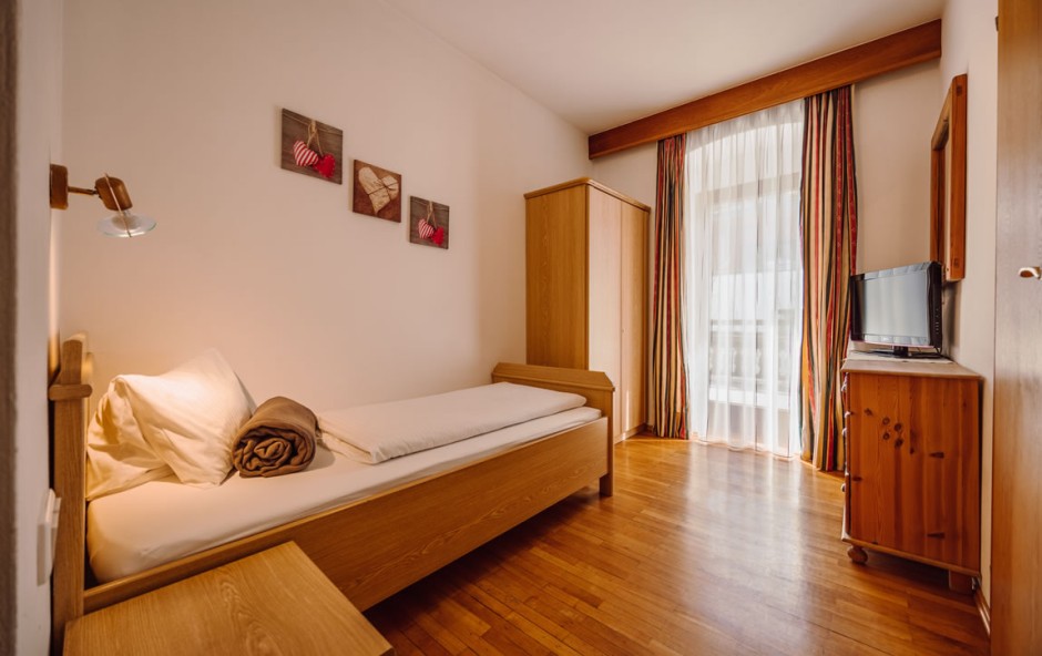 Einzelzimmer im Hotel Alpenrose